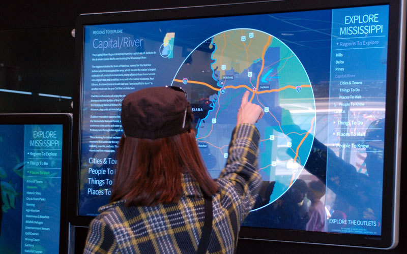Explore Mississippi Interactive Kiosk