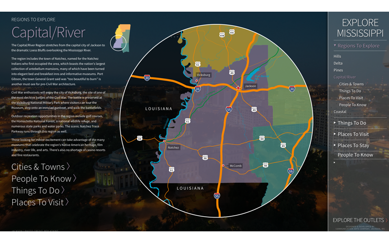 Explore Mississippi Interactive Kiosk