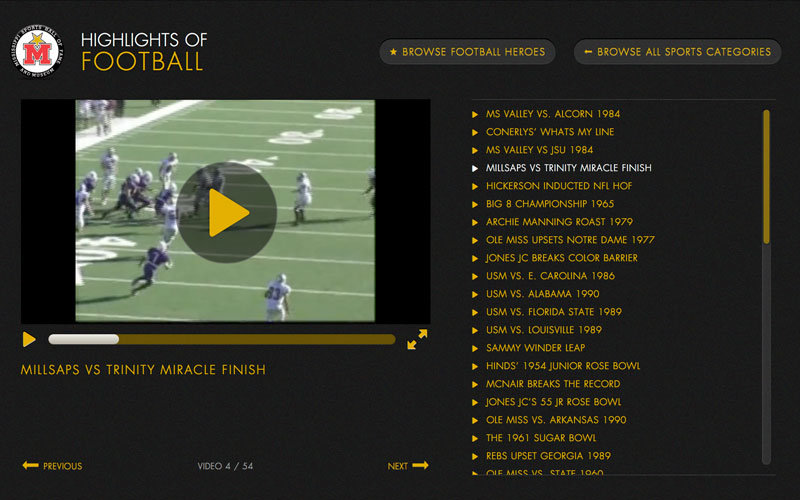 Mississippi Sports Interactive Kiosks